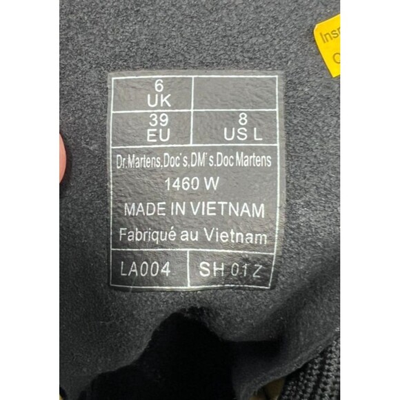 NEW Doc Dr. Martens 1460W Yellow Butterfly Print Lace Up Boots US 8 - Picture 8 of 8